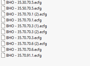 BHO ecfg files